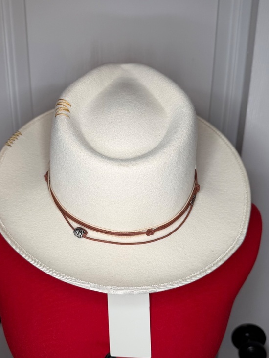Ruediger Australian Wool Wide Brim Womens Hat Off White Floral Sz M - NWT main image 7